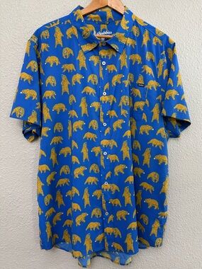 Chubbies | Beary Blue S/S Button Down Shirt | Size XXL